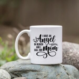 Mom Angel Memorial White Ceramic Coffee Mug